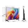 Hisense TV , 32A4S , 32 , Smart TV , VIDAA Smart OS , HD , Black