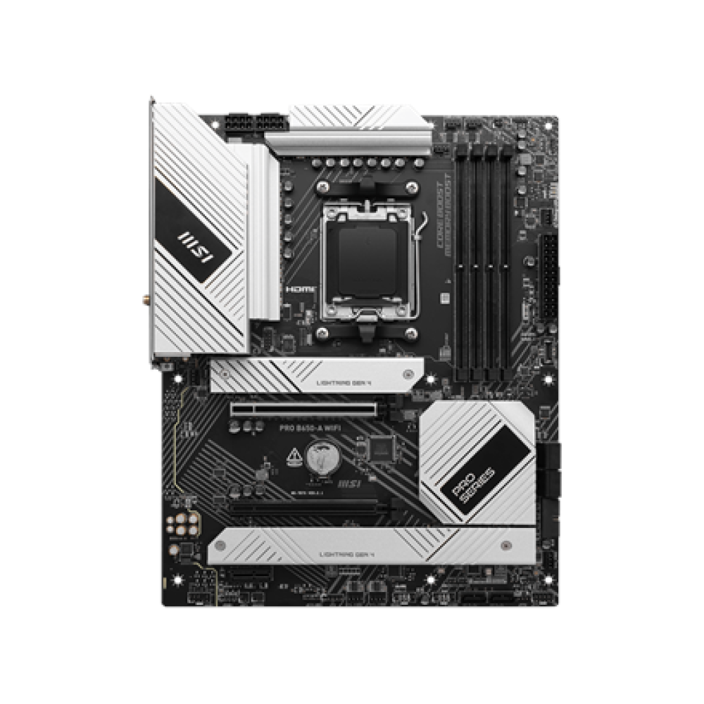 MSI PRO B650-A WIFI , Processor family AMD , Processor socket AM5 , DDR5 , Supported hard disk drive interfaces SATA, M.2 , Number of SATA connectors 6