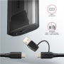 AXAGON USB-C 10Gbps - M.2 NVMe and SATA SSD THIN SCREWLESS box , EEM2-GTS2