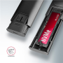 AXAGON USB-C 10Gbps - M.2 NVMe and SATA SSD THIN SCREWLESS box , EEM2-GTS2
