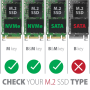 AXAGON USB-C 10Gbps - M.2 NVMe and SATA SSD THIN SCREWLESS box , EEM2-GTS2