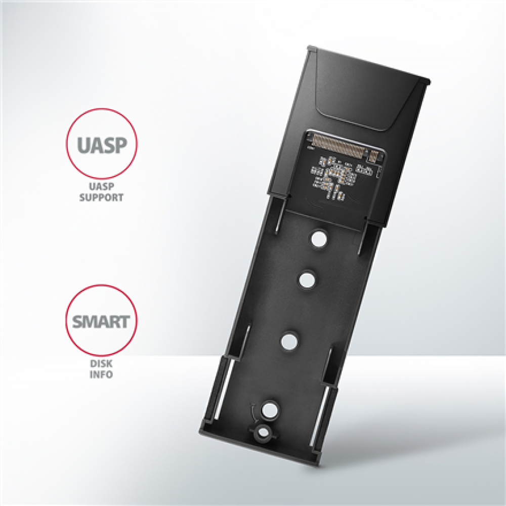 AXAGON USB-C 10Gbps - M.2 NVMe and SATA SSD THIN SCREWLESS box , EEM2-GTS2