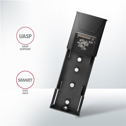 AXAGON USB-C 10Gbps - M.2 NVMe and SATA SSD THIN SCREWLESS box , EEM2-GTS2