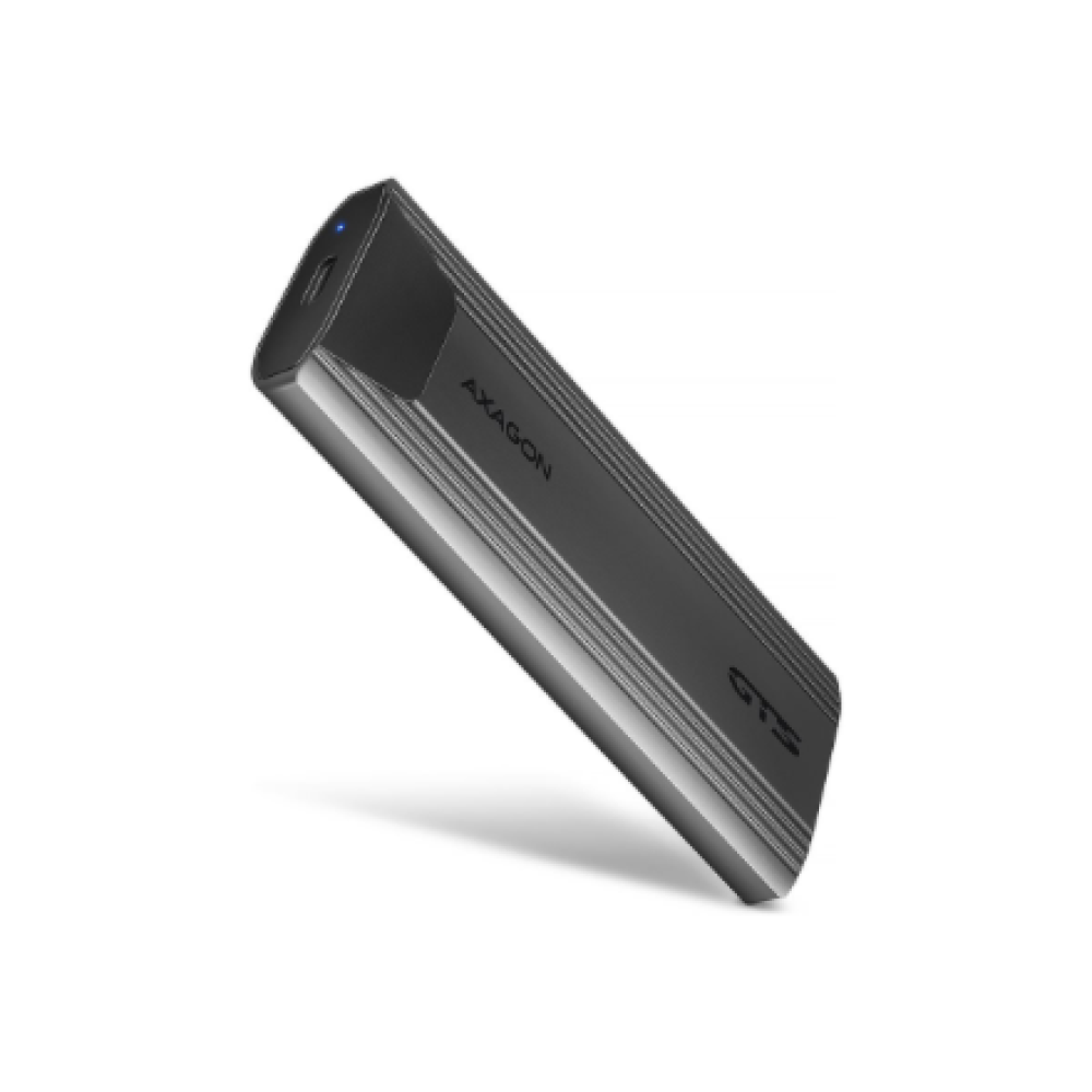 AXAGON USB-C 10Gbps - M.2 NVMe and SATA SSD THIN SCREWLESS box , EEM2-GTS2