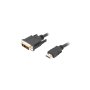 Lanberg HDMI to DVI-D Cable, Single Link with Gold-Plated Connectors , CA-HDDV-10CC-0018-BK , HDMI to DVI-D , 1.8 m