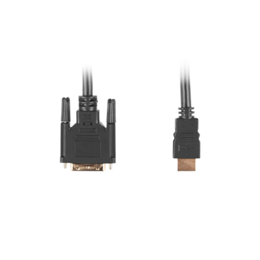Lanberg HDMI to DVI-D Cable, Single Link with Gold-Plated Connectors , CA-HDDV-10CC-0018-BK , HDMI to DVI-D , 1.8 m