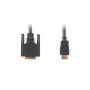 Lanberg HDMI to DVI-D Cable, Single Link with Gold-Plated Connectors , CA-HDDV-10CC-0018-BK , HDMI to DVI-D , 1.8 m