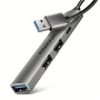 AXAGON ALU STRIP USB-A 4 port hub , HUE-STA