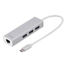 Digitus , USB Type-C 3-Port Hub + Gigabit Ethernet