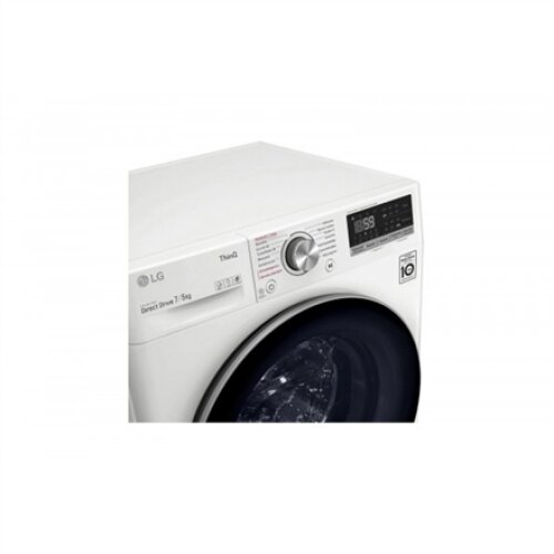 LG , Washing Machine With Dryer , F2DV5S7S1E , Energy efficiency class D , Front loading , Washing capacity 7 kg , 1200 RPM , Depth 46 cm , Width 60 cm , Display , LED , Drying system , Drying capacity 5 kg , Steam function , Direct drive , Wi-Fi , White