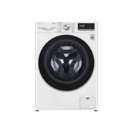 LG , Washing Machine With Dryer , F2DV5S7S1E , Energy efficiency class D , Front loading , Washing capacity 7 kg , 1200 RPM , Depth 46 cm , Width 60 cm , Display , LED , Drying system , Drying capacity 5 kg , Steam function , Direct drive , Wi-Fi , White