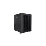 Lanberg , Rack cabinet 19 free-standing 15U/800x1000 (flat pack) with glass door, LCD , FF01-8015-12BL , Black