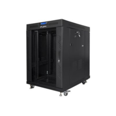 Lanberg , Rack cabinet 19 free-standing 15U/800x1000 (flat pack) with glass door, LCD , FF01-8015-12BL , Black