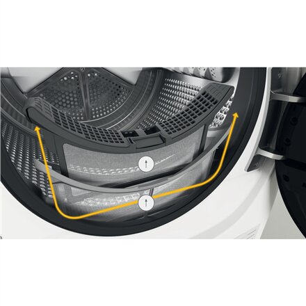 Whirlpool Dryer Machine with Heat Pump , W6 D84WB EE , Energy efficiency class C , Front loading , 8 kg , LCD , Depth 65.6 cm , White