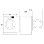 Whirlpool Dryer Machine with Heat Pump , W6 D84WB EE , Energy efficiency class A+++ , Front loading , 8 kg , LCD , Depth 65.6 cm , White