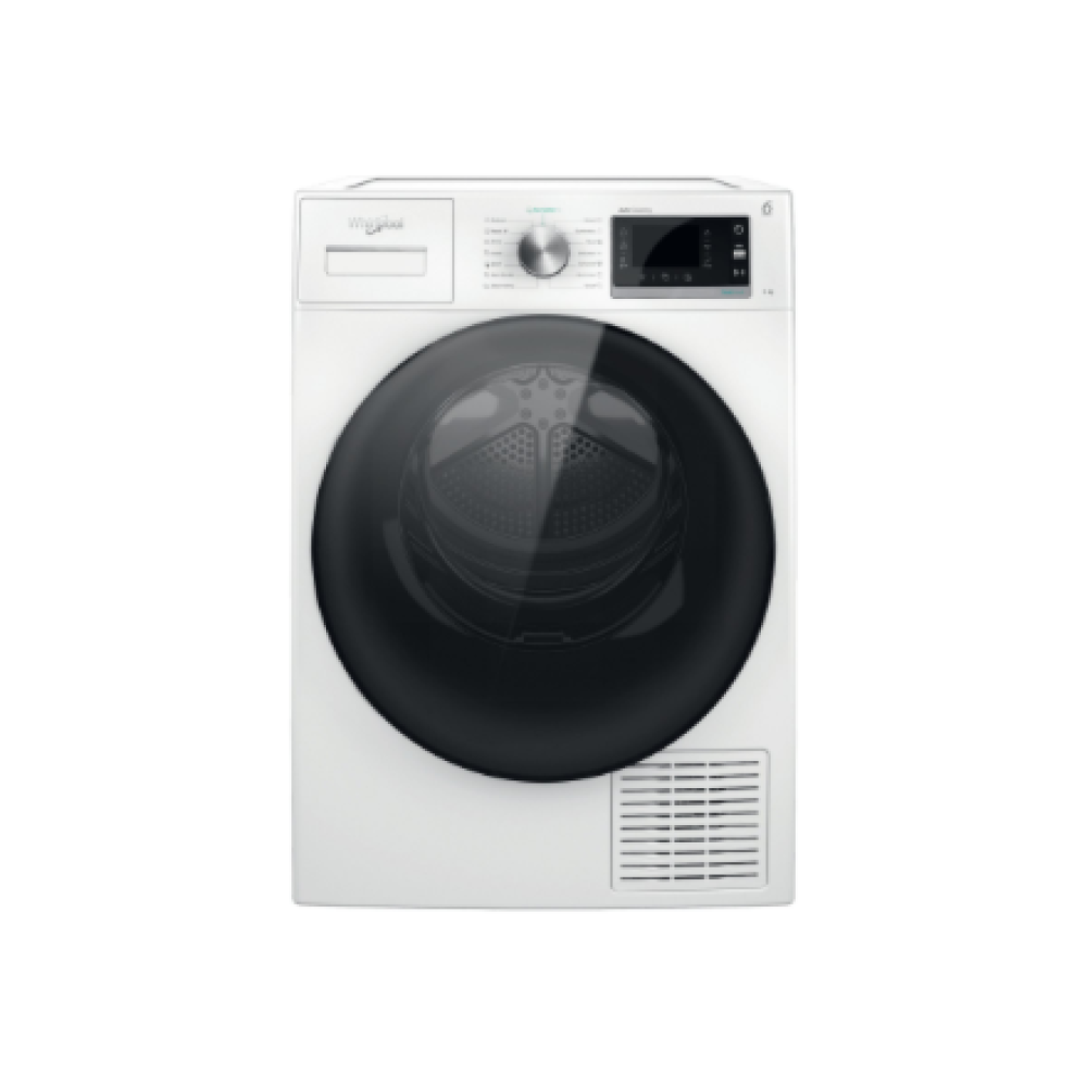 Whirlpool Dryer Machine with Heat Pump , W6 D84WB EE , Energy efficiency class A+++ , Front loading , 8 kg , LCD , Depth 65.6 cm , White