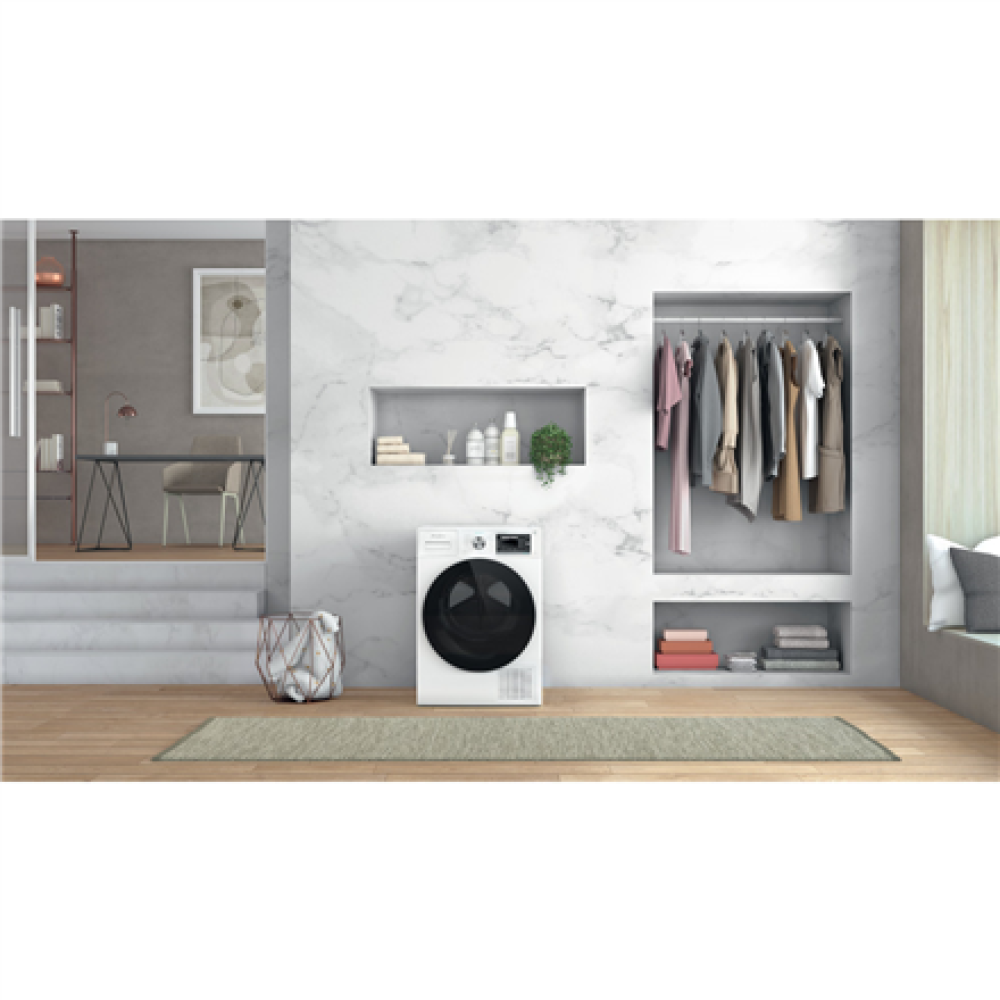 Whirlpool Dryer Machine with Heat Pump , W6 D84WB EE , Energy efficiency class A+++ , Front loading , 8 kg , LCD , Depth 65.6 cm , White
