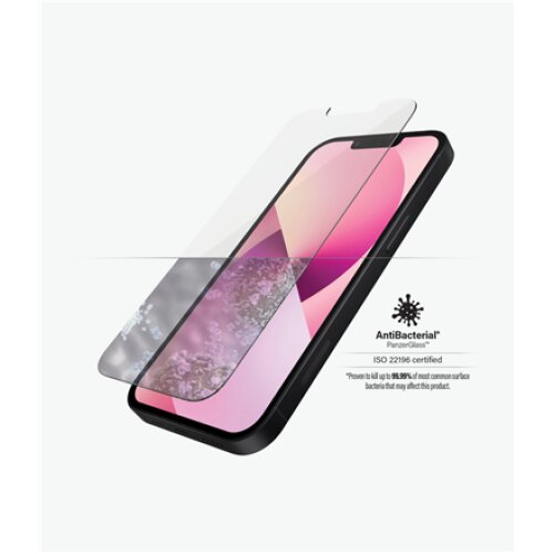 PanzerGlass , Clear Screen Protector , Apple , iPhone 13 Mini , Tempered glass , Antibacterial glass; Resistant to scratches and bacteria; Shock absorbing; Easy to install