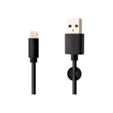 Fixed , Data And Charging Cable With USB/lightning Connectors , Black