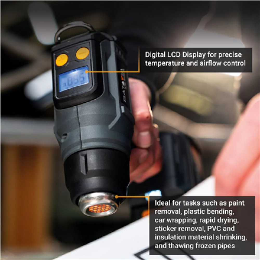 Batavia B.V. 18V Cordless Heat Gun with Digital LCD Display (battery and charger not included)