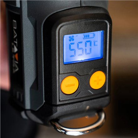 Batavia B.V. , Cordless Heat Gun with Digital LCD Display, Without battery and charger - 18V