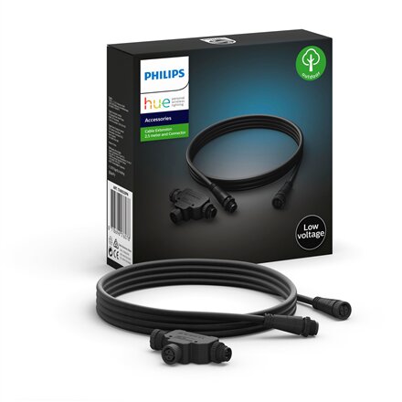 Philips Hue Outdoor 24V Cable Extension and T-connector, 2.5m