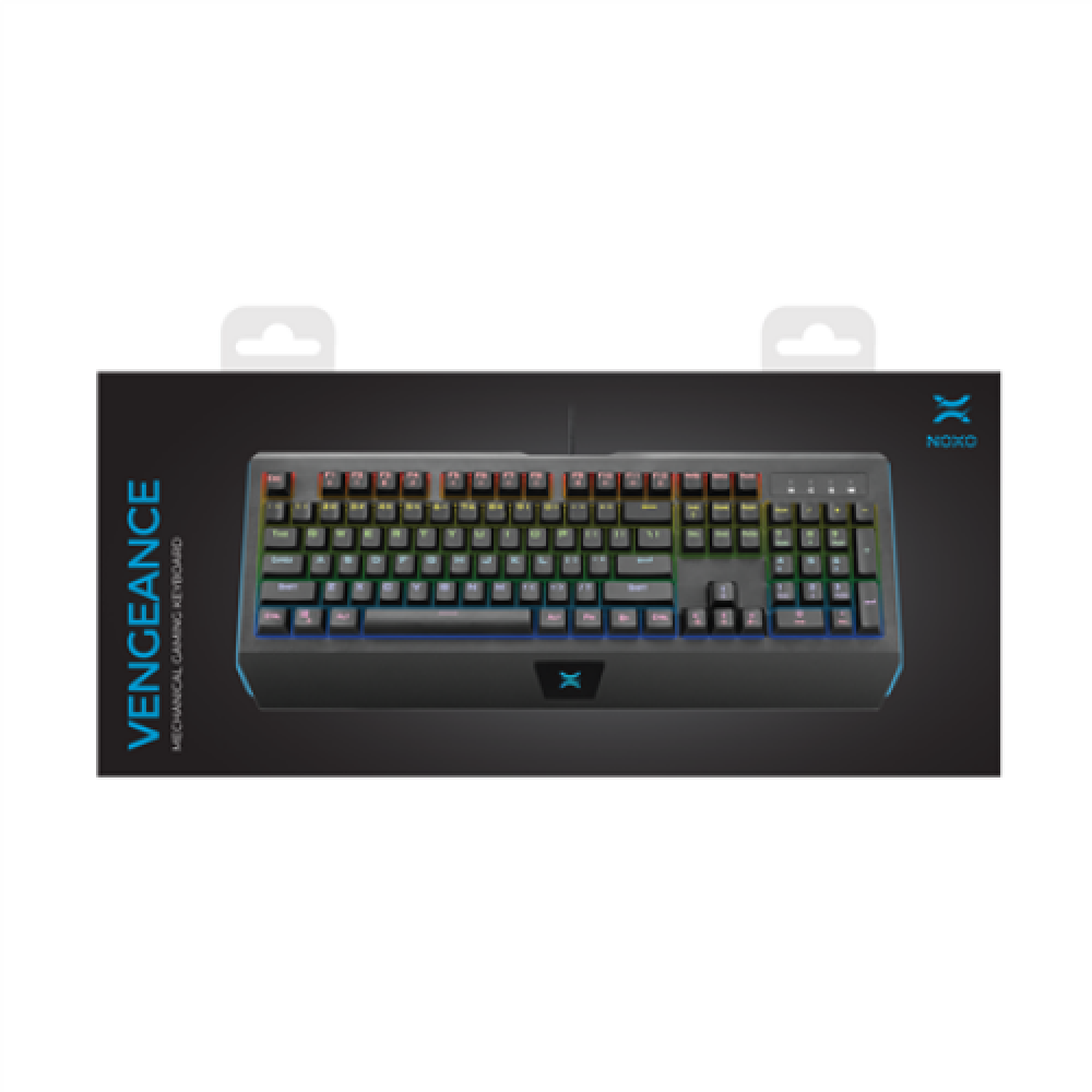 NOXO , Vengeance , Gaming keyboard , Mechanical , EN , Black , Wired , m , 920 g , Blue Switches