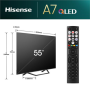 Hisense 55A7NQ , 55 , Smart TV , VIDAA , UHD , Black