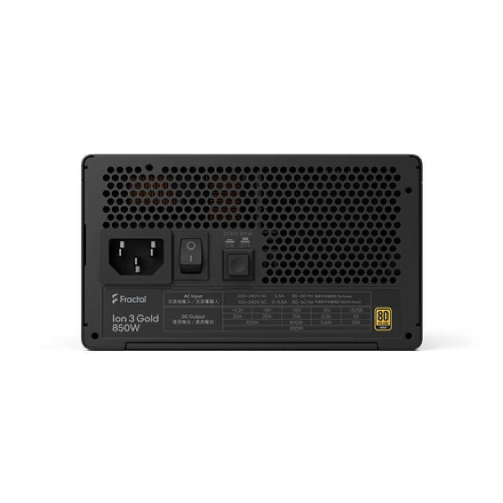 Fractal Design Power Supply, Black , Ion 3 Gold , 850 W