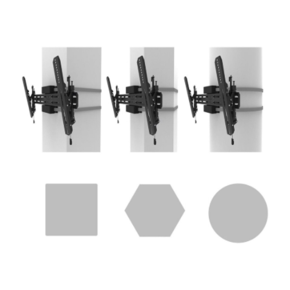 Neomounts WL35S-910BL16 TV pillar mount 40-75 - tiltable - lockable - diam. 25-100 cm , Neomounts