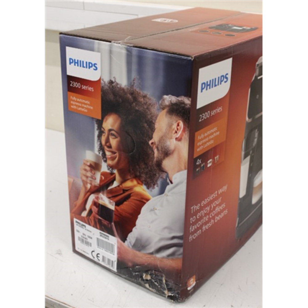 SALE OUT. Philips EP2334/10 Espresso Coffee maker, Black , Philips Espresso Coffee Maker , EP2334/10 , Pump pressure 15 bar , Built-in milk frother , Fully Automatic , 1500 W , Black , DAMAGED PACKAGING