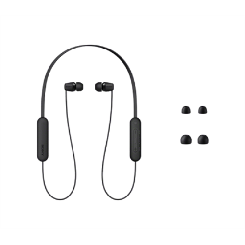 Sony WI-C100 Wireless In-Ear Headphones, Black Sony Wireless In-Ear Headphones WI-C100 Wireless In-ear Microphone Noise canceling Wireless Black