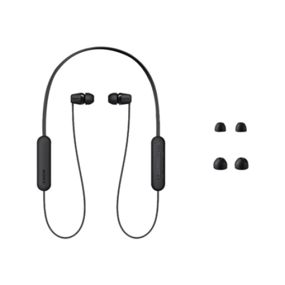 Sony WI-C100 Wireless In-Ear Headphones, Black Sony Wireless In-Ear Headphones WI-C100 Wireless In-ear Microphone Noise canceling Wireless Black
