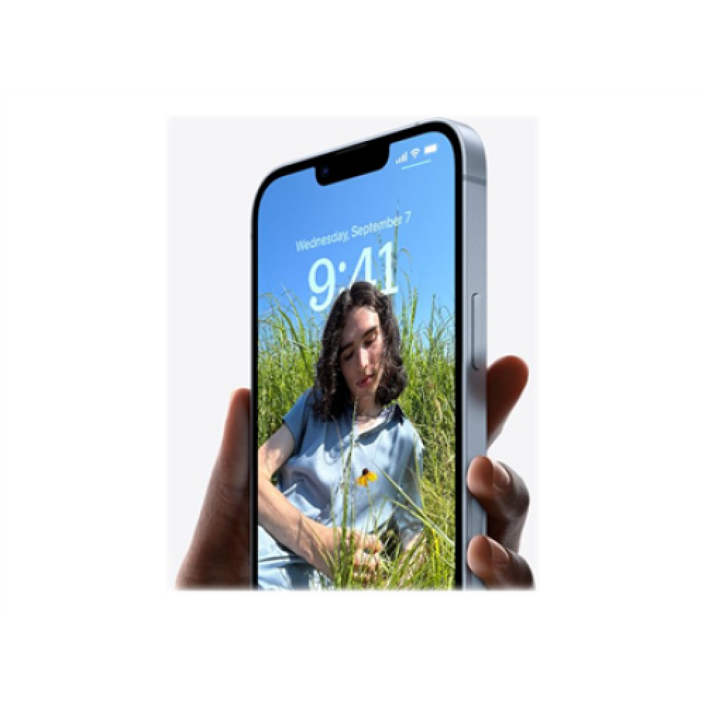 Apple , iPhone 14 Plus , Blue , 6.7 , Super Retina XDR display , 2778 x 1284 pixels , Apple , A15 Bionic (5 nm) , Internal RAM 6 GB , 128 GB , Dual SIM , Nano-SIM , 3G , 4G , 5G , Main camera 12+12 MP , Secondary camera 12 MP , iOS , 16 , 4323 mAh