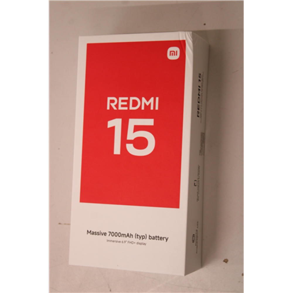 SALE OUT. Xiaomi Redmi 15 4G (Titan Gray) Dual SIM 6.9 IPS LCD 1080x2340/2.8GHz&1.9GHz/128GB/6GB RAM/Android15/4G,MZB0L18EU , Xiaomi Redmi , 15 4G , Titan Gray , 6.9 , IPS LCD , 1080 x 2340 pixels , Qualcomm , Internal RAM 6 GB , 128 GB , Dual SIM , N