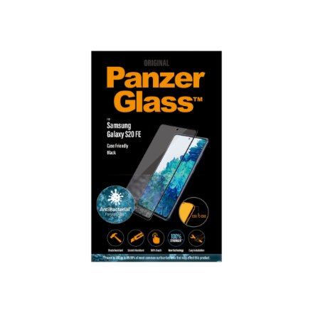 PanzerGlass , Samsung , Galaxy S20 FE CF , Glass , Black , Works with face recognition and is compatible with the in-screen fingerprint reader; Case Friendly , Clear Screen Protector