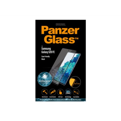 PanzerGlass , Samsung , Galaxy S20 FE CF , Glass , Black , Works with face recognition and is compatible with the in-screen fingerprint reader; Case Friendly , Clear Screen Protector
