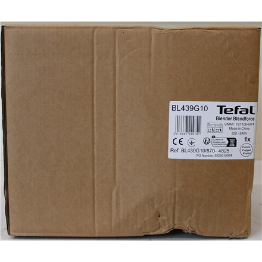 SALE OUT. , TEFAL Blender , BlendForce BL439G10 , Tabletop , 800 W , Jar material Glass , Jar capacity 1.75 L , Ice crushing , Copper , DAMAGED PACKAGING