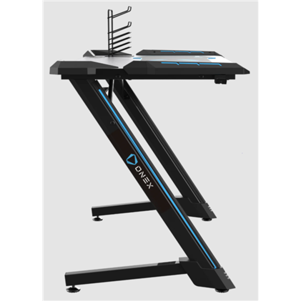 Onex , RGB Gaming Desk w/Cup holder, headset hook, Gamepad holder, 114cm(w) , GD1200Z , Black