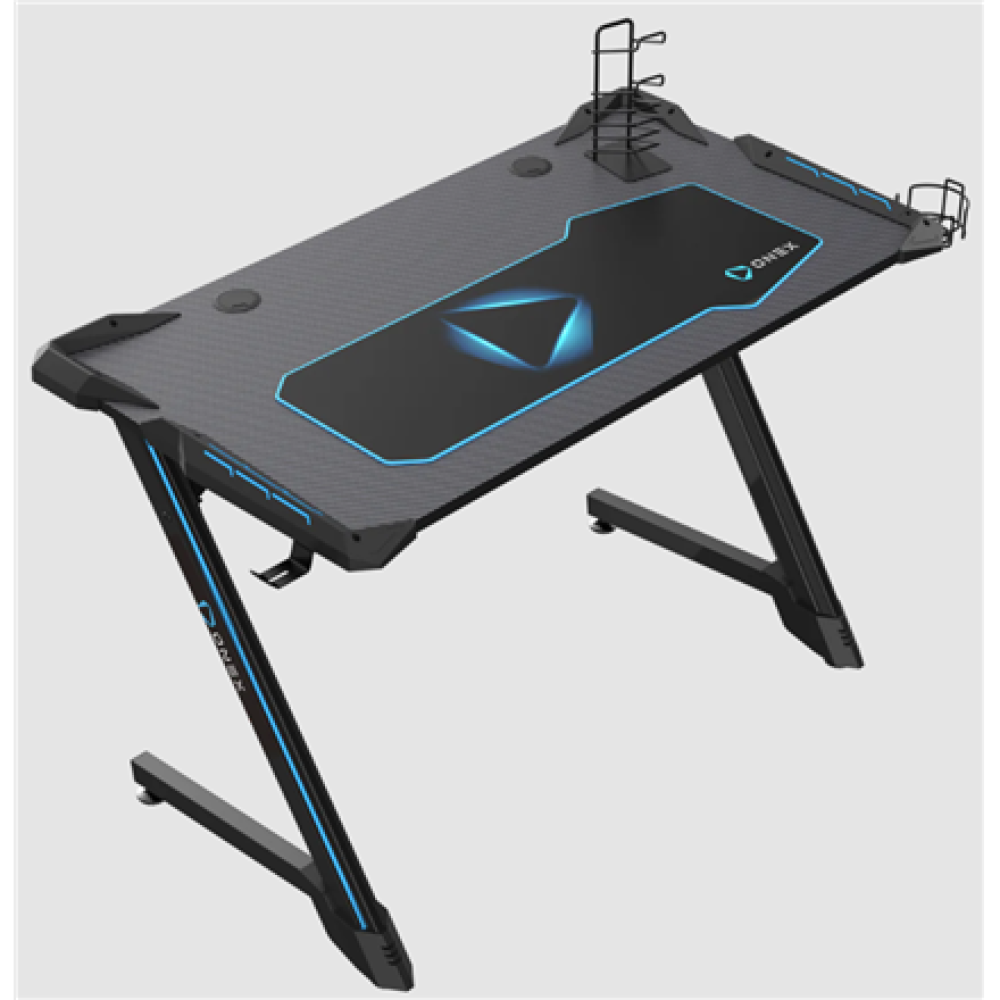 Onex , RGB Gaming Desk w/Cup holder, headset hook, Gamepad holder, 114cm(w) , GD1200Z , Black