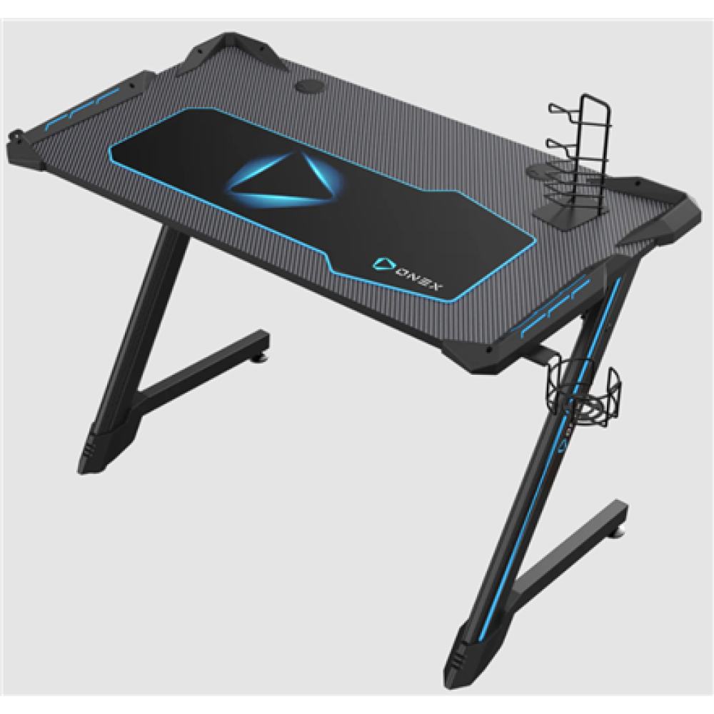 Onex , RGB Gaming Desk w/Cup holder, headset hook, Gamepad holder, 114cm(w) , GD1200Z , Black