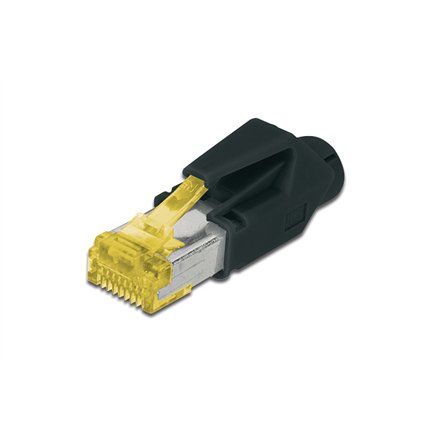 A-MO6A 8/8 HRS , AT 6A modular RJ45 Plug, Hirose TM31 8P8C, shielded, for round cable, incl. hood