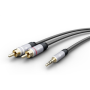 Goobay 78739 MP3 jack to cinch audio adapter cable, 3 m
