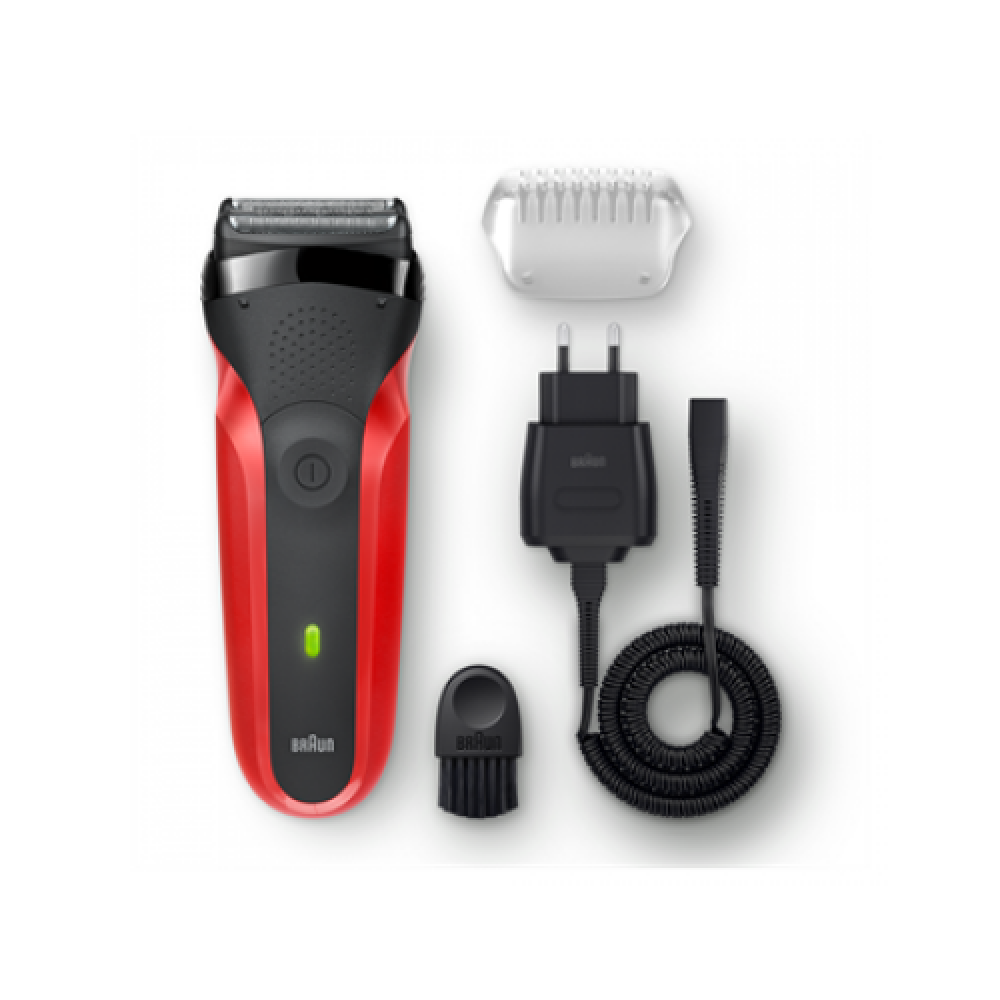 Braun , Series 3 Shaver , 300s , NiMH , Red