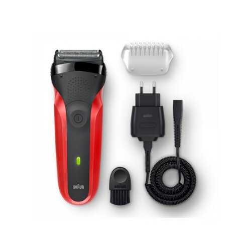 Braun , Series 3 Shaver , 300s , NiMH , Red