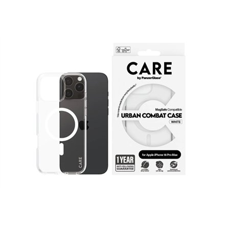 CARE Flagship Case , Back cover , Apple , iPhone 16 Pro Max , Recycled plastic , White , MagSafe
