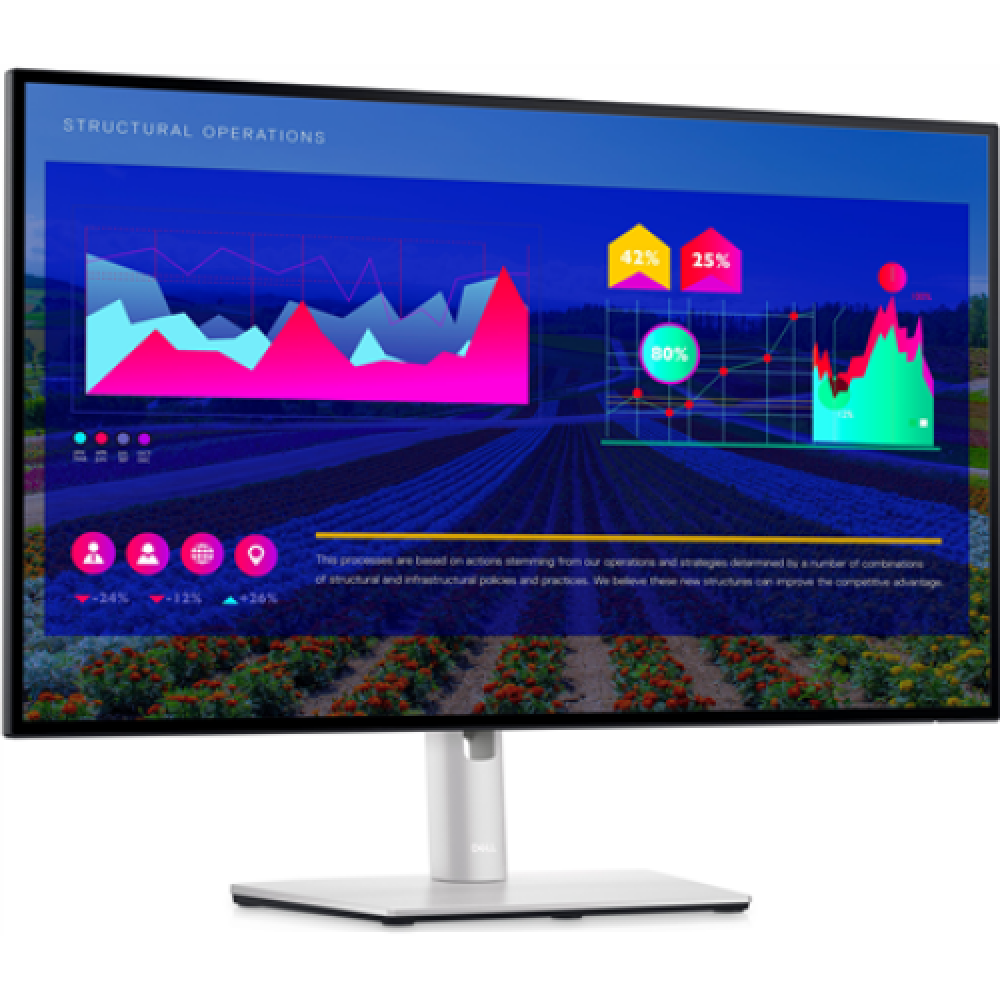 Dell LCD U2722D 27 IPS QHD 2560 x 1440 16:9 5 ms 350 cd/m² Silver Audio HDMI ports quantity 1