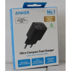 SALE OUT. Anker 511 Nano 4 Wall Charger 30W 1C, Black , SALE OUT. Anker 511 Nano 4 Wall Charger 30W 1C , A2337G11 , USB-C , DEMO