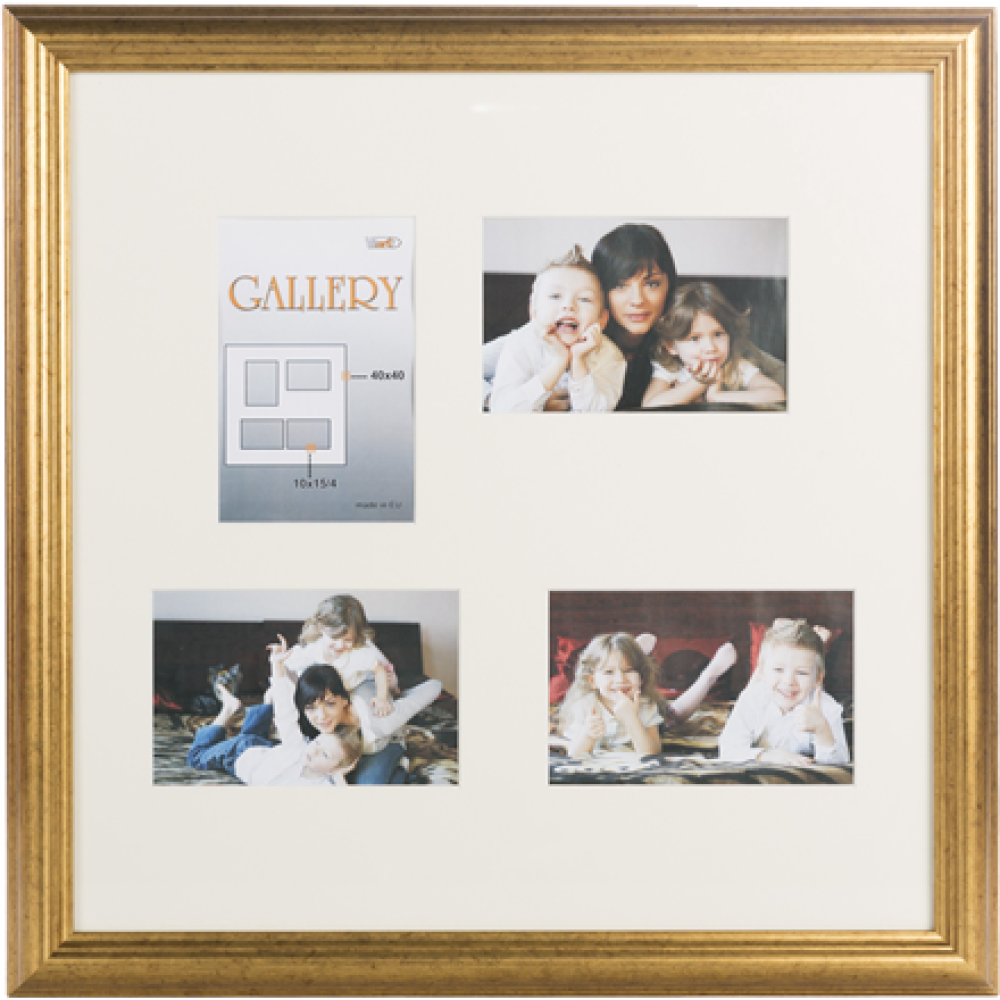 Victoria Collection , Photo Frame Ema Gallery 40x40/4/10x15, Gold