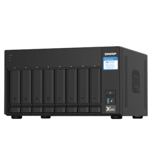 QNAP , 8-Bay QTS NAS , TS-832PX-4G , Up to 8 HDD/SSD Hot-Swap , AnnapurnaLabs Alpine , AL324 ARM Cortex-A57 Quad-Core , Processor frequency 1.7 GHz , 4 GB , DDR4